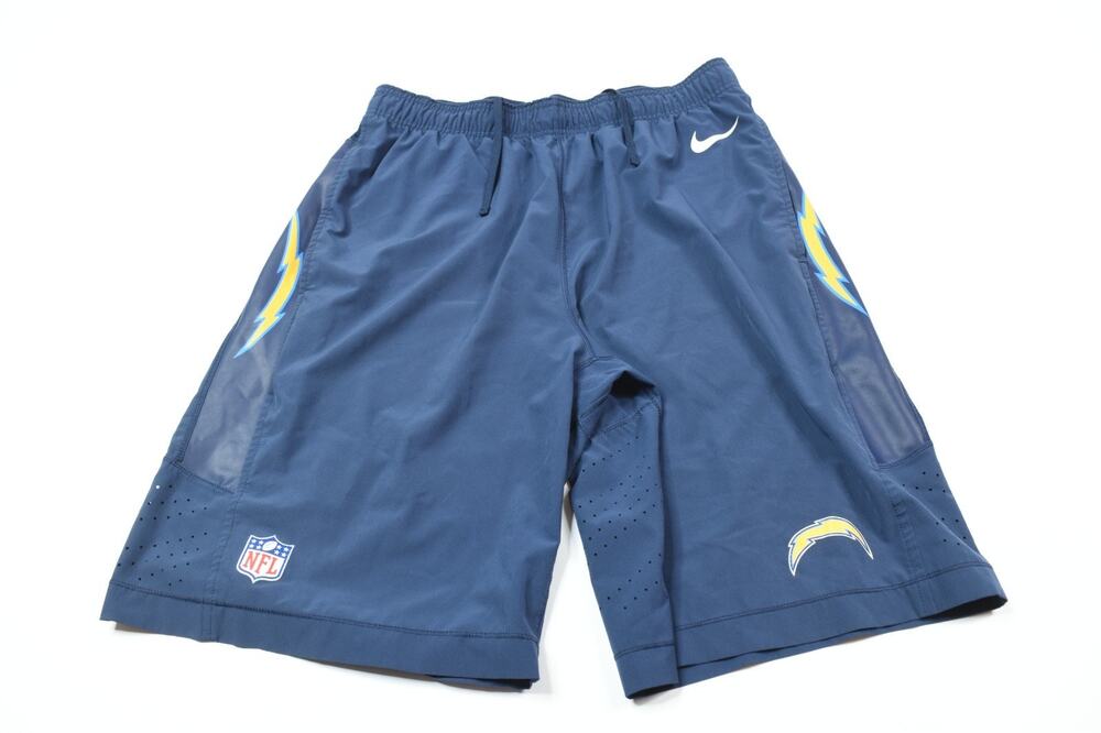 Nike OnField Los Angeles Charges Training Shorts Mens Medium Blue Drawstring